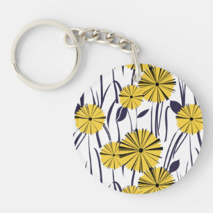 Porte-clefs Fleurs jaunes