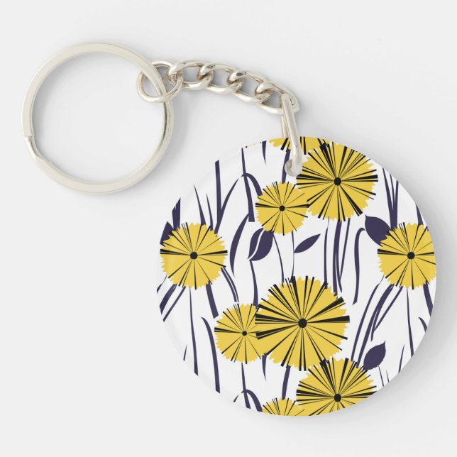 Porte-clefs Fleurs jaunes (Devant)