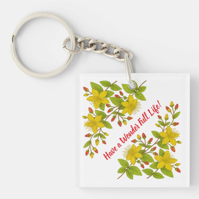 Porte-clefs Fleurs lumineuses cosy  (Devant)