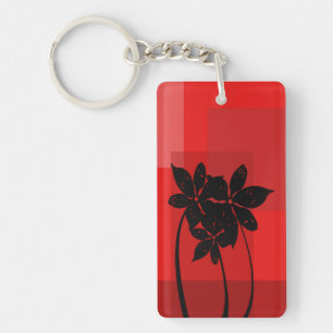 Porte-clefs Fleurs noires