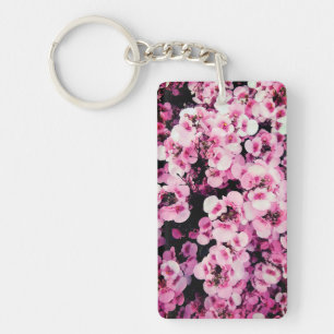Porte-clefs Fleurs roses