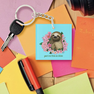 Porte-clefs Fleurs roses parentes