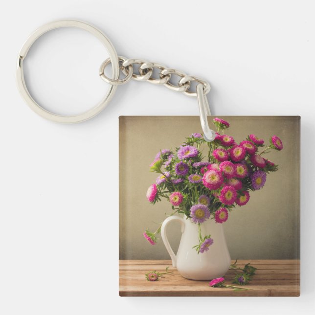 Porte-clefs Fleurs sauvages dans un Vase Porte - clé (Devant)
