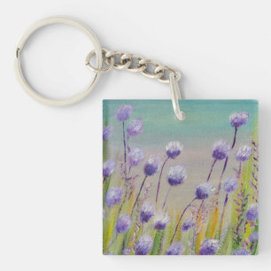 Porte-clefs Fleurs sauvages violets