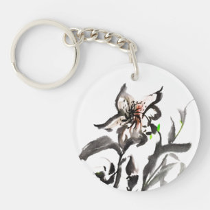 Porte-clefs Fleurs traditionnelles chinoises de peinture