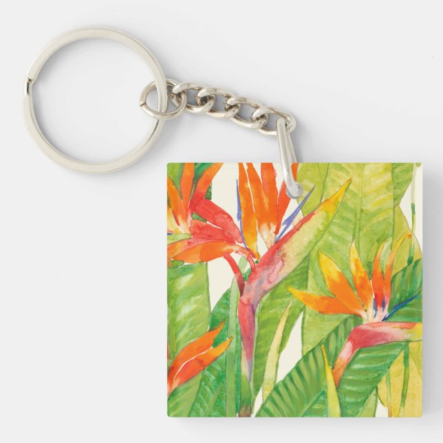 Porte-clefs Fleurs tropicales | Oiseau du paradis (Devant)
