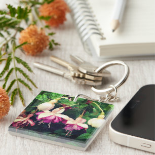 Porte-clefs Fleurs violettes