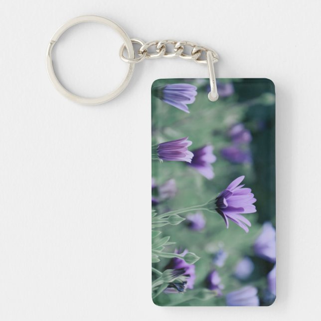 Porte-clefs Fleurs violettes (Devant)
