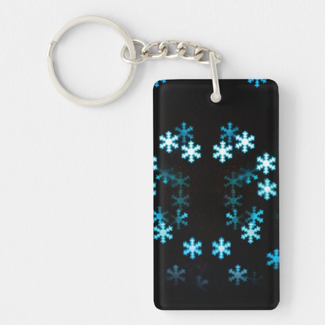 Porte-clefs Flocons de neige magiques de Noël (Devant)