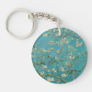 Porte-clefs Floraison d'amandier, peinture à l'huile, Vincent