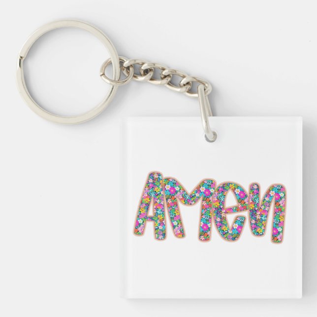Porte-clefs Floral Amen (Devant)