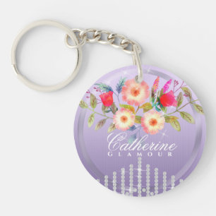 Porte-clefs Floral Chic Purple