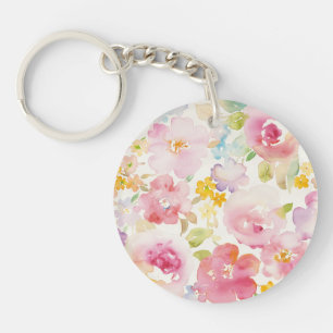 Porte-clefs Flore aquarelle