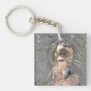 Porte-clefs Flotteur de dos de loutre