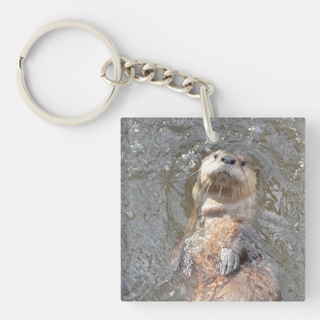 Porte-clefs Flotteur de dos de loutre (Devant)