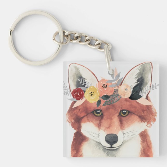 Porte-clefs Flower Crown Forester Fox (Devant)
