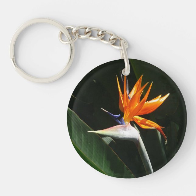 Porte-clefs Flower tropical orange paradise (Devant)