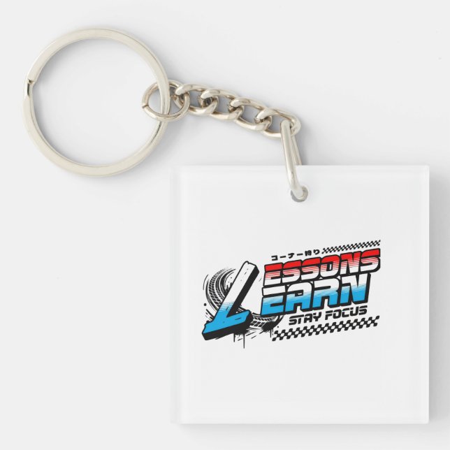 PORTE-CLEFS  FOCUS LESSONS LEARN ACRYLIC KEYCHAIN  (Devant)