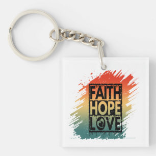 PORTE-CLEFS FOI ESPOIR AMOUR VERSE INSPIRANT MOTIVATIONNEL