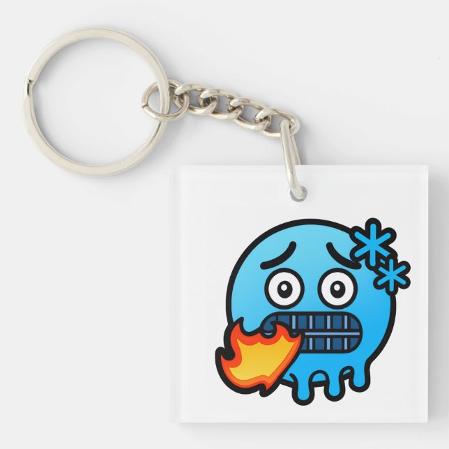 Porte-clefs Folie des Émojis (Devant)