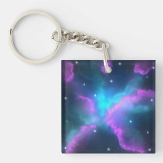 Porte-clefs Fond de nuage de nébuleuse coloré