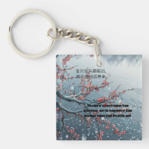 Porte-clefs fond de prune