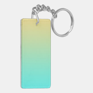 Porte-clefs Fond dégradé pastel turquoise jaune