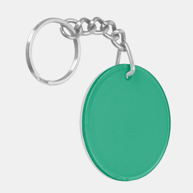 Porte-clefs Fond sarcelle uni avec une texture lisse (Devant gauche)