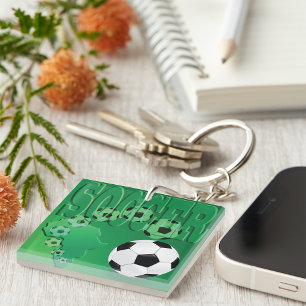 Porte-clefs Football Afrique Bold Vert Football