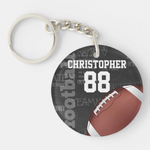 Porte-clefs Football américain de Chalkboard personnalisé