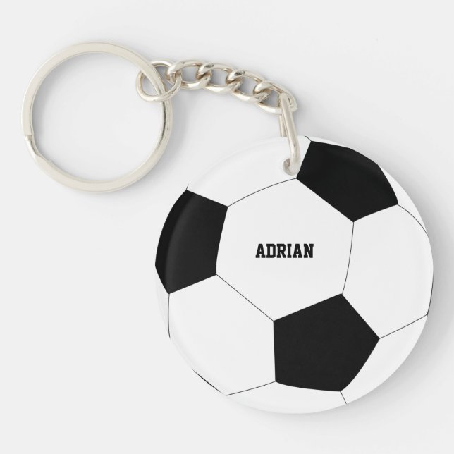 Porte-clefs Football de balle de football personnalisé (Devant)