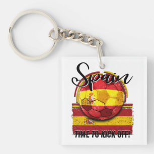 Porte-clefs Football Espagne Drapeau, équipe espagnole de foot
