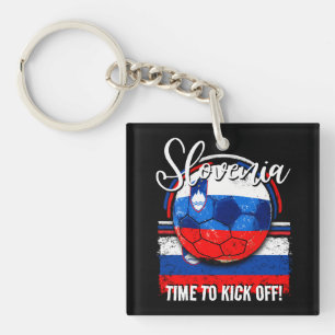 Porte-clefs Football Slovénie Drapeau, équipe slovène de footb