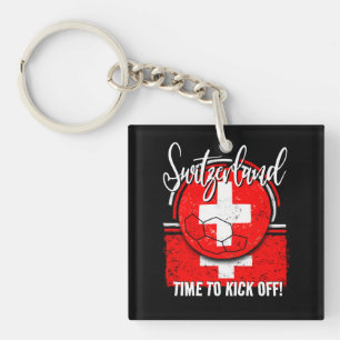 Porte-clefs Football Suisse Drapeau, Football Suisse Rétro