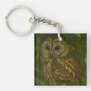 Porte-clefs Forest Sentinel - Tawny Owl Wildlife Art