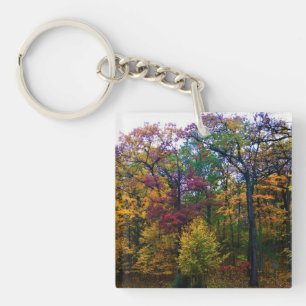 Porte-clefs Forêt d'automne sombre