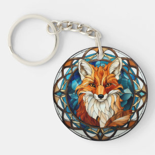 Porte-clefs Forêt de verre doux renard