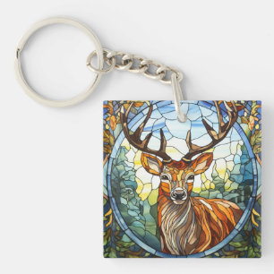 Porte-clefs Forêt de verre tendu Amis Stag Deer