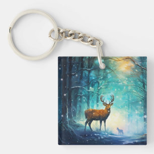 Porte-clefs Forêt enneigée magique Art-82109