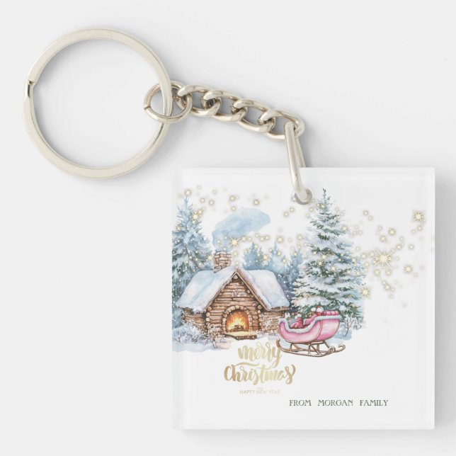 Porte-clefs Forêt House Sleigh (Devant)