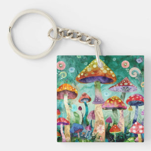 Porte-clefs Forêt magique des champignons