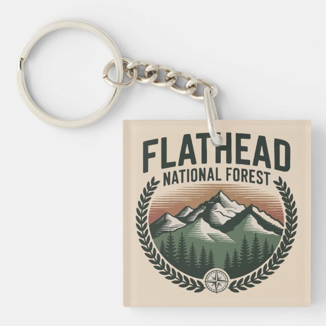 Porte-clefs Forêt nationale de Flathead Montana Wilderness (Devant)