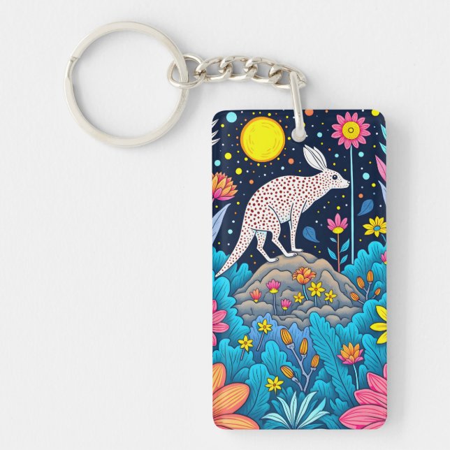 Porte-clefs Forêt nocturne rêveuse (Devant)