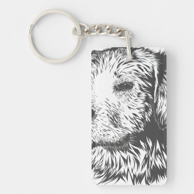 Porte-clefs Forme : Rectangle (double face) (Devant)