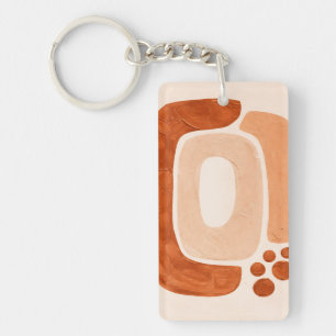 Porte-clefs Formes organiques Abstrait Terre Ton Moderne