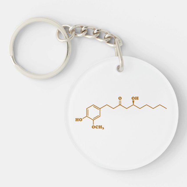 Porte-clefs Formule chimique Gingerol Molecule Gingerol (Devant)