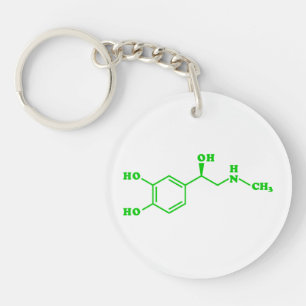 Porte-clefs Formule chimique moléculaire d'adrénaline