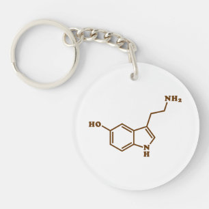 Porte-clefs Formule chimique moléculaire de la sérotonine