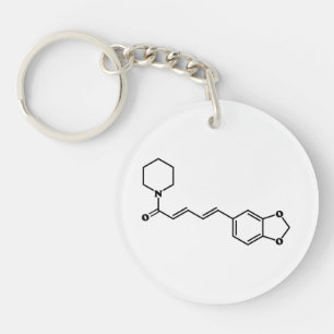 Porte-clefs Formule chimique moléculaire de poivre noir Piperi