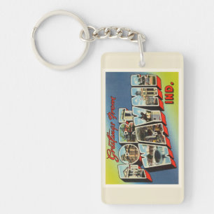 Porte-clefs Fort Wayne Indiana DANS le vieux souvenir de